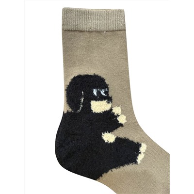 Носки р.35-40 "Зверюшки на Пятках" Собачка