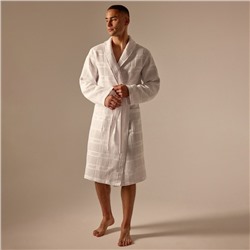 Халат вафельный мужской SL HOME: Chess «Блан де Блан», размер S, хлопок 100%, белый