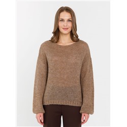 Джемпер вязаный с люрексом в цвете сафари