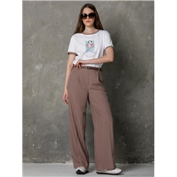 Футболка оверсайз белая с принтом