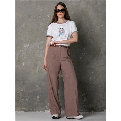 Футболка оверсайз белая с принтом