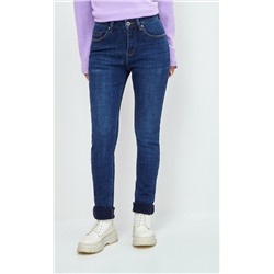 Джинсы утепленные женские P122-0137W d.blue