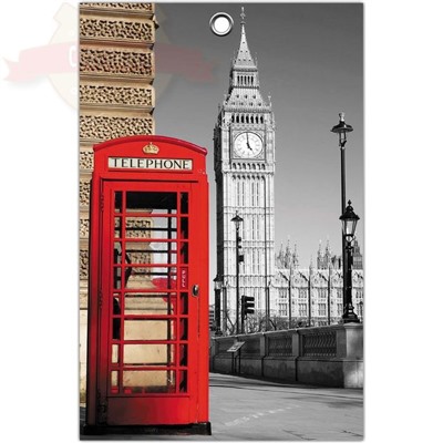 Доска сувенирная разделочная Лондон 28х18х0,6 см. (фанера)