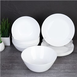 Столовый набор 13 предметов Дэй белый 13FLMLQP75672 (WHITE) (уп 4)