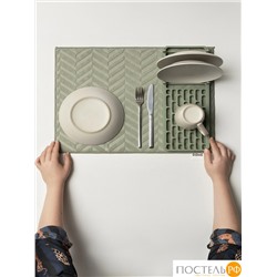 DOME ХОБРО зел. Коврик с подставкой для посуды 38х50 см, 1 пр.