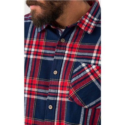 Рубашка F521-0460 blue-red