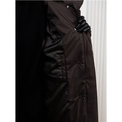 Пуховик женский коричневый