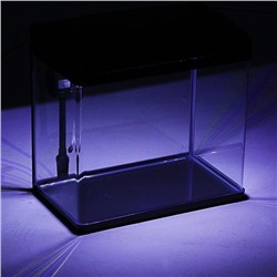 Аквариум SeaStar LS-500F в комплекте: LED-лампа двухцветная, фильтр, 56 л, черный