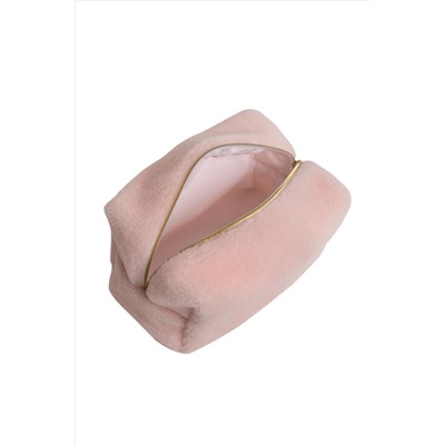 Косметичка меховая Тедди пудра