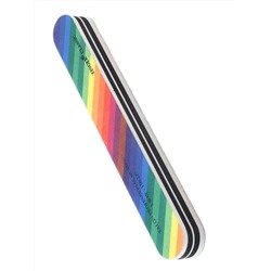 Zinger Пилка для ногтей абразивная прямая / Classic EB-101, 150/220, радуга