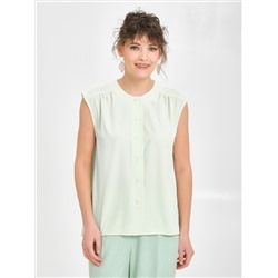 Блузка без рукавов бледно-зелёного цвета