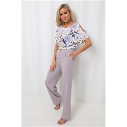 Блузка белая с цветочным принтом Мия №12