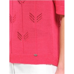 Блузка вязаная розовая