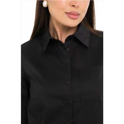 Рубашка чёрная с рукавами три четверти