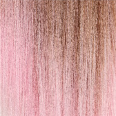 SIM-BRAIDS Канекалон трёхцветный, гофрированный, 65 см, 90 г, русый, розовый, белый(#FR=37)