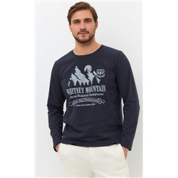 Лонгслив мужской с принтом F111-1001-332 темно-серый