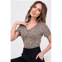 Женская футболка из вискозы с V-вырезом Happyfox