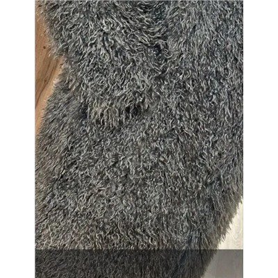 Шуба серая длинная