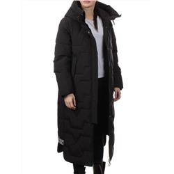H268 BLACK Пальто зимнее женское (170 гр. холлофайбер)