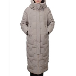 H268 GRAY BEIGE Пальто зимнее женское (170 гр. холлофайбер)