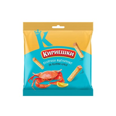 «Кириешки», сухарики со вкусом краба, 100 г