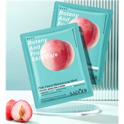 Тканевая маска для лица с экстрактом ПЕРСИКА Sadoer