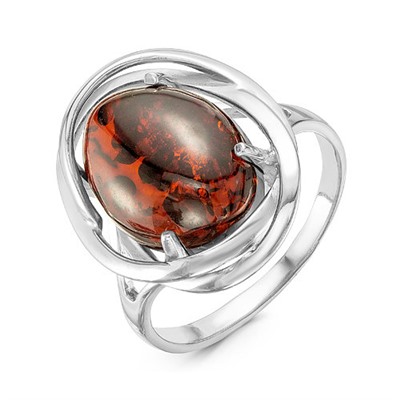 Серебряное кольцо с янтарем 708