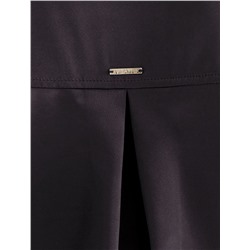 Блузка с короткими рукавами из плотного струящегося сатина