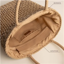 Сумка женская SL Home, ручное плетение, хлопок, длина ручек 18.5 см, 40×27 см