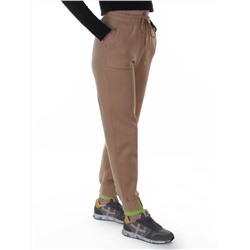2617 BEIGE Брюки спортивные утепленные женские (85% хлопок, 10% полиэстер, 5% спандекс)