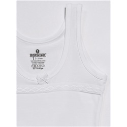 4548-01 Майка для девочек белая (BAYKAR)