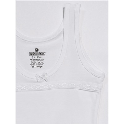4548-01 Майка для девочек белая (BAYKAR)