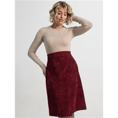 Юбка вельветовая Эрис (бургунди) Ю15193-25М