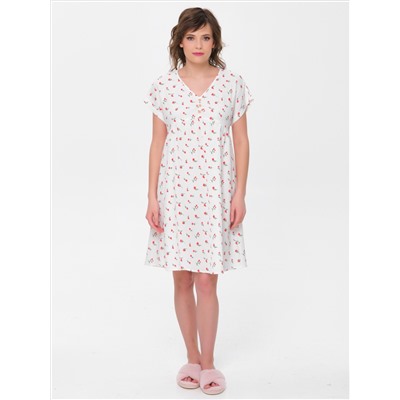 Платье домашнее из муслина с принтом