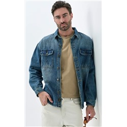 Куртка джинс F611-1282 m.blue