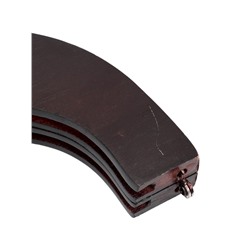 УЦЕНКА Ручка-фермуар для сумки, деревянная, на магнитах, с креплением, 27×12×2.5 см, коричневая