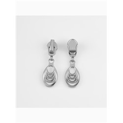 Бегунок для молнии «Спираль», №7, «Звенья», 10 шт., цвет никель