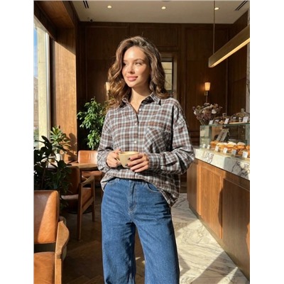 Рубашка OVER SIZE на клепках