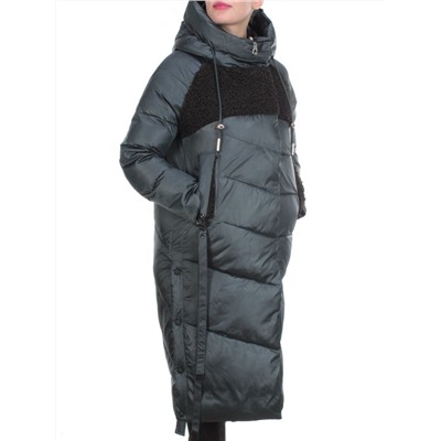 Y21638 DARK GREEN Пальто женское зимнее MEIYEE (200 гр. холлофайбера)