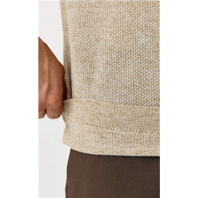 Футболка лен F111-07LN l.beige