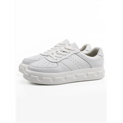 05-PDXL101-1 WHITE Кроссовки женские (натуральная кожа)