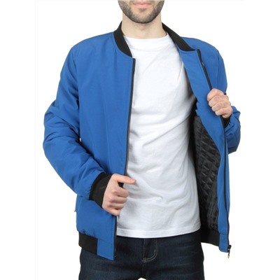EM25056 BLUE Куртка-бомбер мужская демисезонная (100 гр. синтепон)