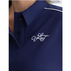 Футболка-поло из фактурного трикотажа