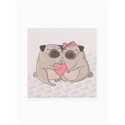 Набор подарочный «Этель» Love, полотенце, мочалка, щётка