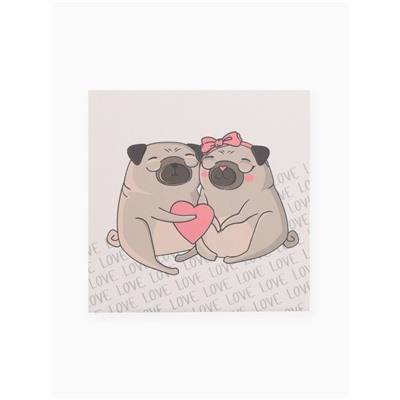 Набор подарочный «Этель» Love, полотенце, мочалка, щётка