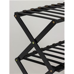 Подставка для цветов Greengo, 3 полки, 50 × 25 × 46 см, напольная, бамбук, чёрная