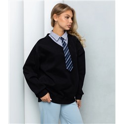 Свитшот #КТ759, чёрный