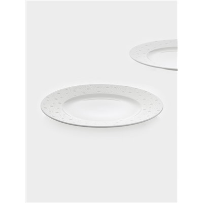 Тарелки Magistro Fray, набор 2 шт., d=26 см, фарфор, белые