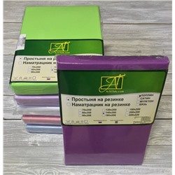 Простынь поплин на резинке, черничный (al-100471-gr)