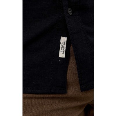 Рубашка д/р лен F511-0480 black